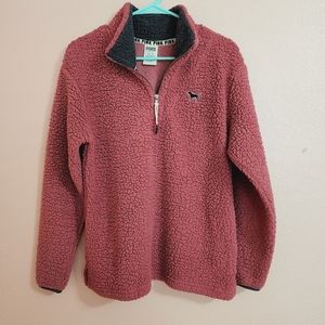 PINK VS Sherpa Pullover Jacket Begonia mauve pink XS